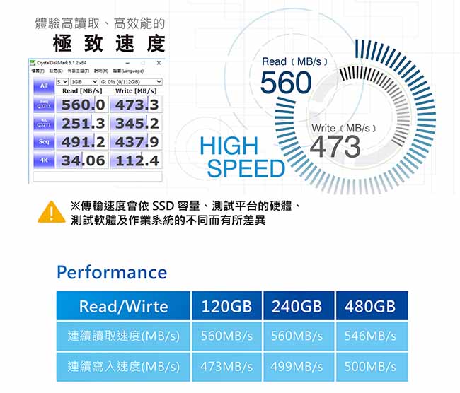 達墨TOPMORE 120GB 2.5吋SATAIII SSD TP100(TLC)