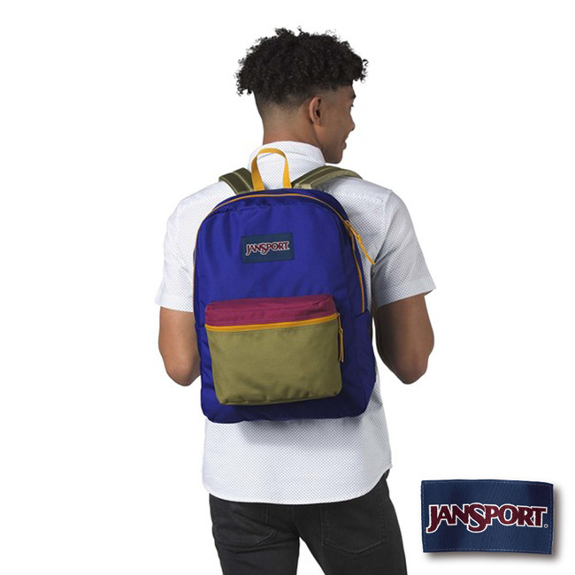 JANSPORT EXPOSED 後背包-藍/芥末黃