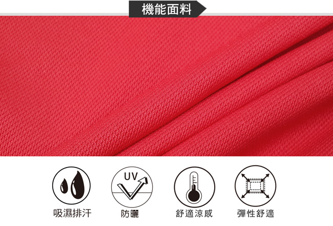 【遊遍天下】MIT女款吸濕排汗抗UV機能POLO衫GS10037紅色