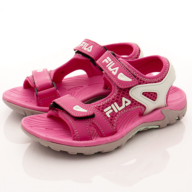 FILA頂級童鞋 透氣運動涼鞋款 FO13S-233桃藍(中大童段)