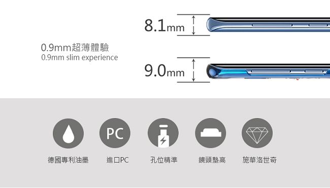 Kingxbar Samsung S8Plus施華洛世奇彩鑽 保護殼-翎羽