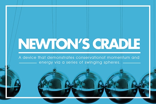 賽先生科學 牛頓球/慣性原理擺動球(冷酷黑)