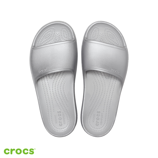 Crocs 卡駱馳 (中性鞋) 厚底卡駱班金屬涼拖 205913-041