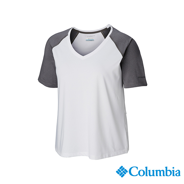 Columbia 哥倫比亞女款-UPF50快排短袖上衣-白色 UAK26040WT