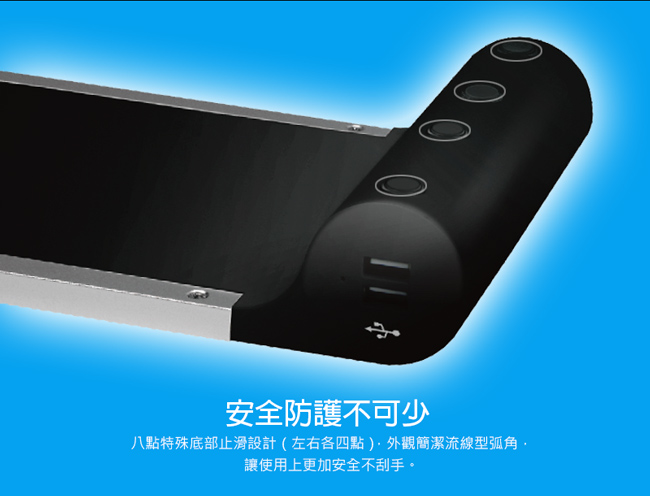 TCSTAR 4孔USB 鋁合金鍵盤/螢幕桌上收納架-玫瑰金 TCT1400