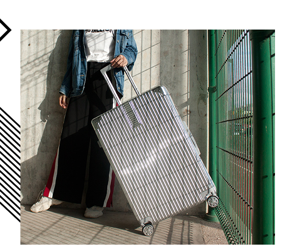 MR.BOX 威爾 28吋PC鏡面鋁框行李箱 旅行箱-黑色
