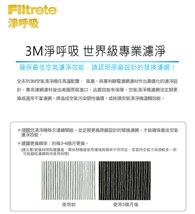 3M 淨巧型空氣清淨機FA-X50T活性碳濾網-X3050-CA(超值2入組)