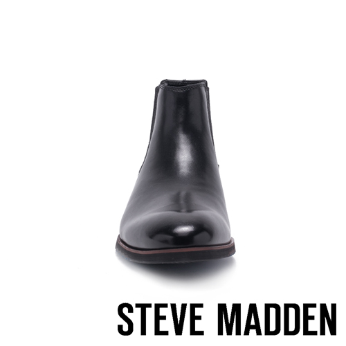 STEVE MADDEN-LESTON真皮紳士雀爾喜靴-黑色