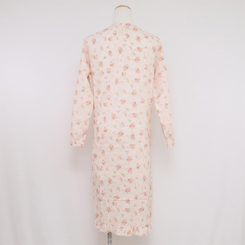 華歌爾睡衣-精梳棉 M-L 長袖睡衣裙裝(橘舒適睡衣-柔膚手感
