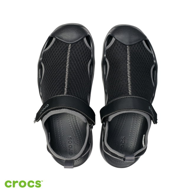 Crocs 卡駱馳 (男鞋) 激浪男士酷網涼鞋 205289-001