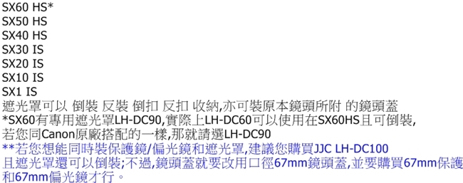 uWinka副廠Canon花瓣型LH-DC60蓮花遮光罩