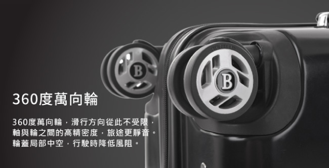 BENTLEY 28吋+20吋 PC+ABS 蜂巢纹拉鍊款輕量行李箱 二件組-黑