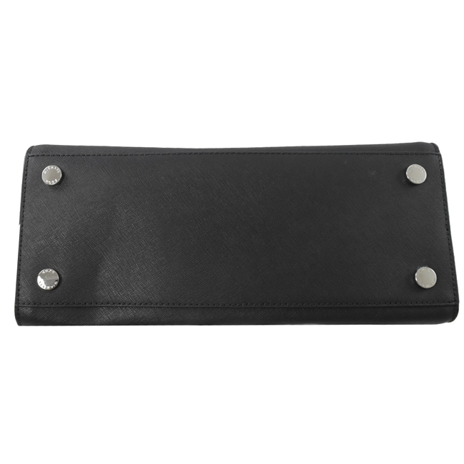 MICHAEL KORS SELMA 防刮牛皮雙背帶兩用包(黑)