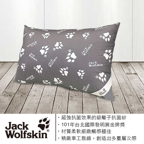 Jack Wolfskin 抗菌枕、藍綠四季毯超值組