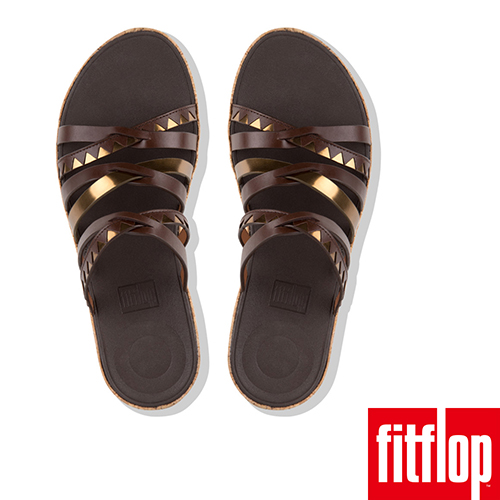 FitFlop LINNY SLIDE ZIGZAG MIRROR-咖啡