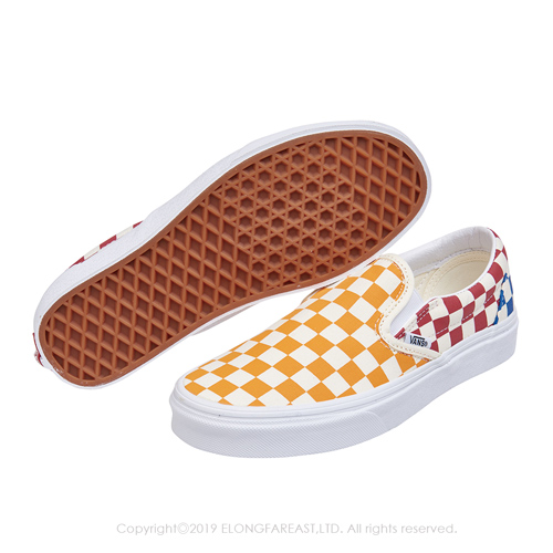 (男)VANS Classic Slip-On 撞色棋盤格休閒懶人鞋