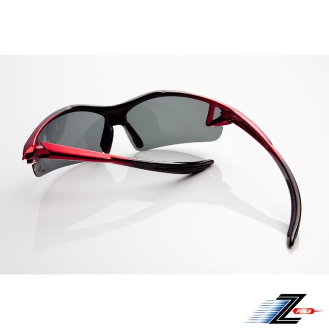 【Z-POLS】極緻巔峰黑紅漸層質感設計 搭載Polarized抗UV400偏光運動眼鏡