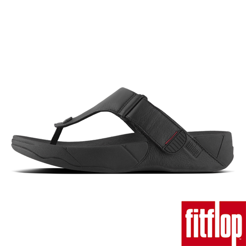 FitFlop TRAKK II LEATHER TOE-THONG-靚黑