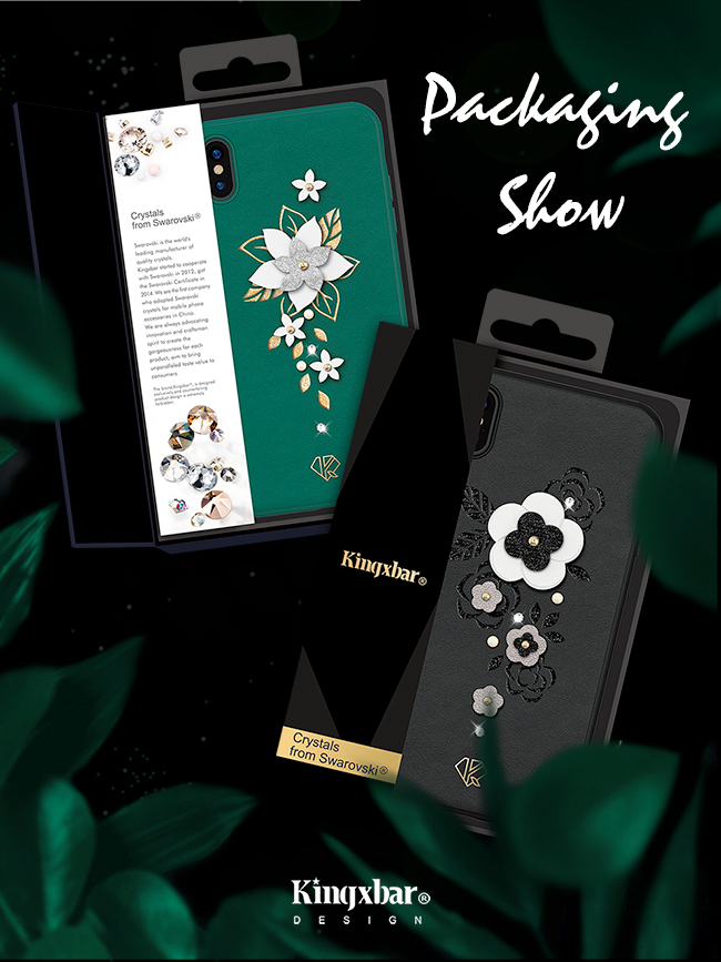 Kingxbar iPhone X/XS(5.8吋)施華洛世奇彩鑽護殼-玫瑰花