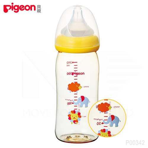 【任選】日本《Pigeon 貝親》母乳實感PPSU寬口奶瓶-可愛動物【240ml】