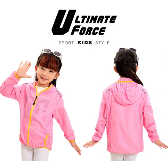 Ultimate Force「小遊俠」兒童防曬外套-粉色