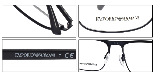 EMPORIO ARMANI 眼鏡 紳士方框/深藍-黑#EA1079 3092