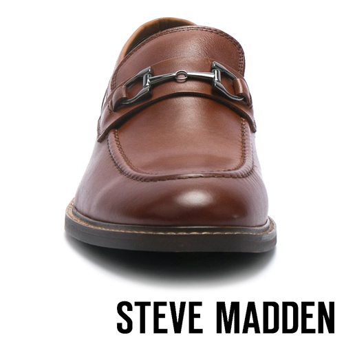 STEVE MADDEN-BRADSHAW馬銜扣真皮男士紳士鞋-咖啡