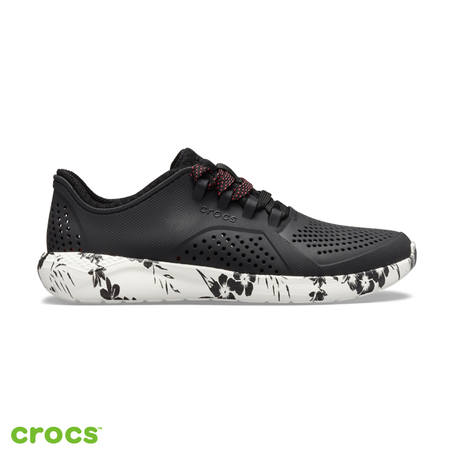 Crocs 卡駱馳 (女鞋) LiteRide古典印花繫帶鞋 205867-066