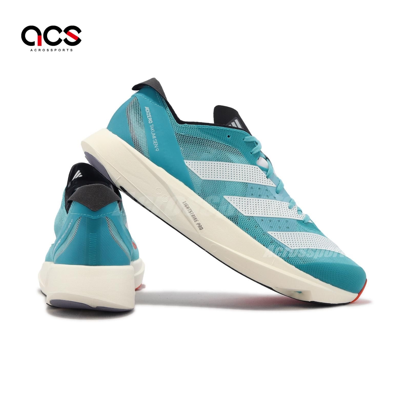 adidas 競速跑鞋Adizero Takumi Sen 9 藍男鞋Lucid Cyan 運動鞋愛迪達