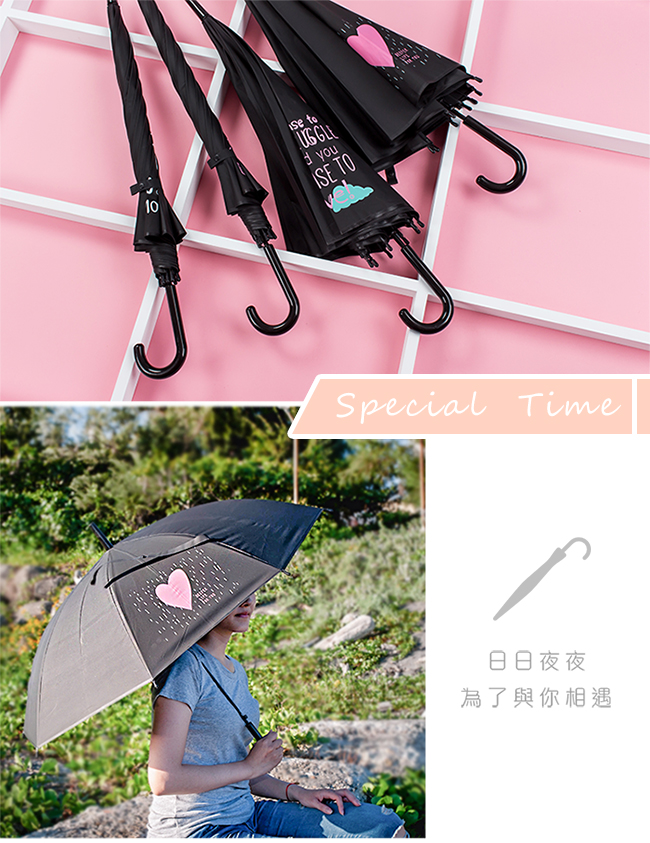 樂嫚妮 自動開傘/直立雨傘-雲朵