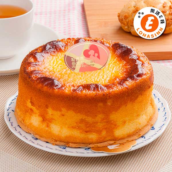 預購-樂活e棧-生日快樂造型蛋糕-岩燒起司蜂蜜蛋糕(6吋/顆,共1顆)