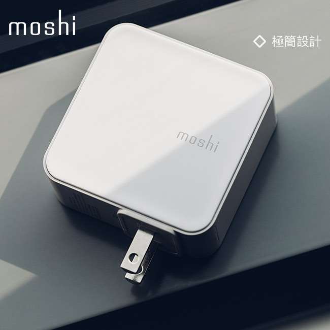 Moshi ProGeo 旅充系列 USB-C 及USB 雙端口充電器 (42W)