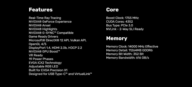 艾維克EVGA RTX 2080Ti 11GB FTW3 ULTRA BP GAMING