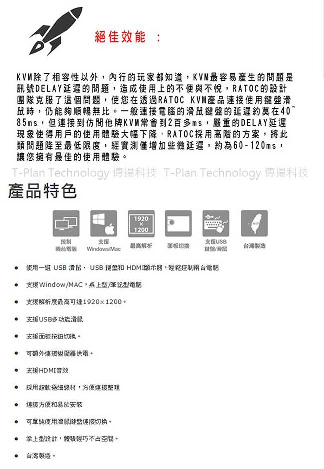 日本RATOC 2-Port HDMI USB電腦KVM切換器 (REX-230UH)