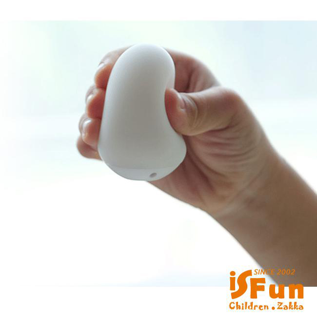 iSFun 軟軟雞蛋 USB充電震動感應夜燈 暖黃光