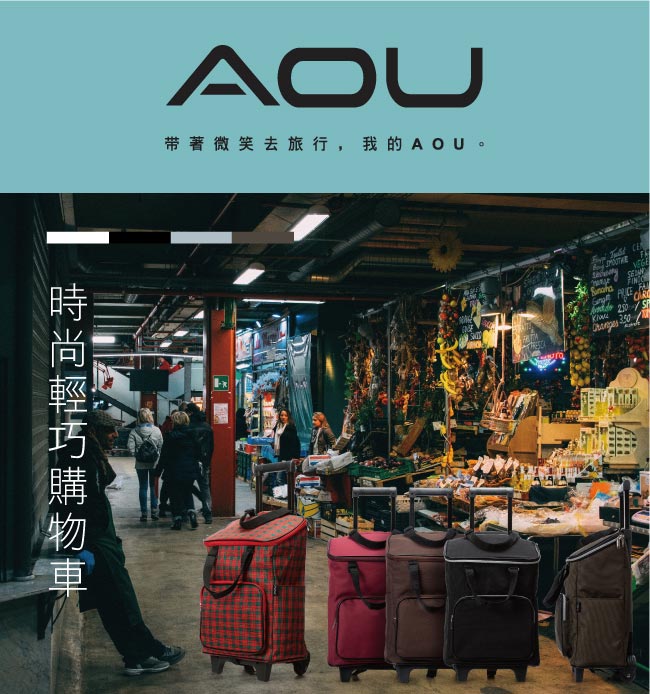 AOU 台灣製造 高防水耐重布料 購物車 菜籃車 載運車 買菜車29-022