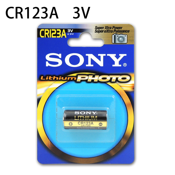 SONY CR123A 3V 一次性鋰電池拍立得 照相機.手電筒.閃光燈等電子產品適用