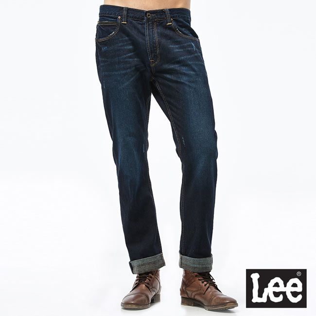 Lee 中腰標準小直筒牛仔褲