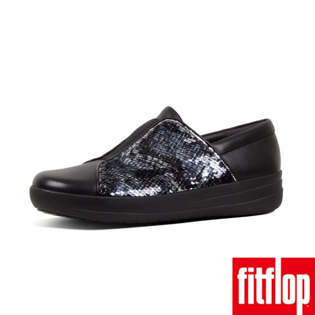 FitFlop F-SPORTY II SEQUIN LEATHE-黑