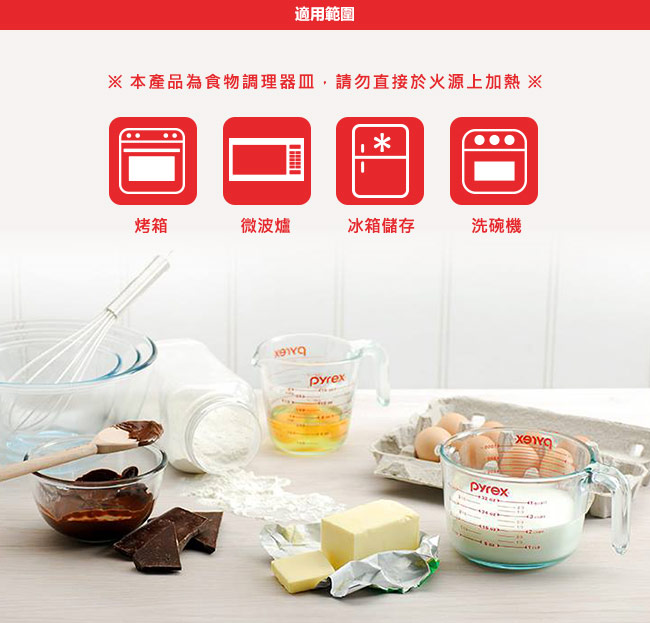 美國康寧 Pyrex 耐熱玻璃單耳量杯組(1000ml+250ml)