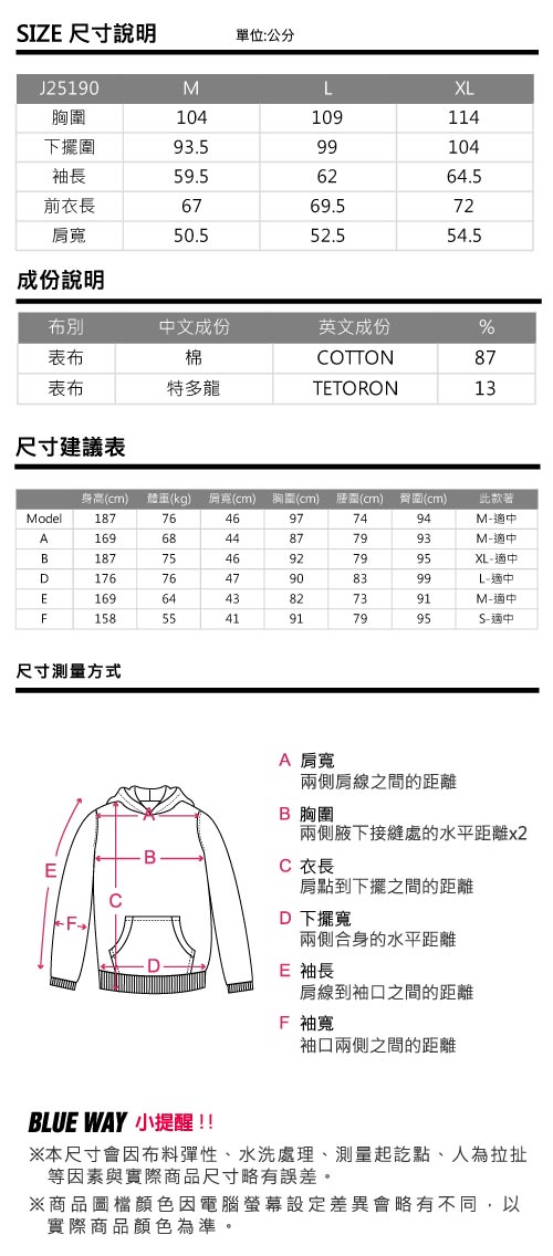 地藏小王 BLUE WAY不對稱連帽厚長TEE