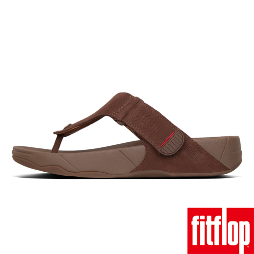 FitFlop TRAKK II LEATHER TOE-THONG-巧克力棕