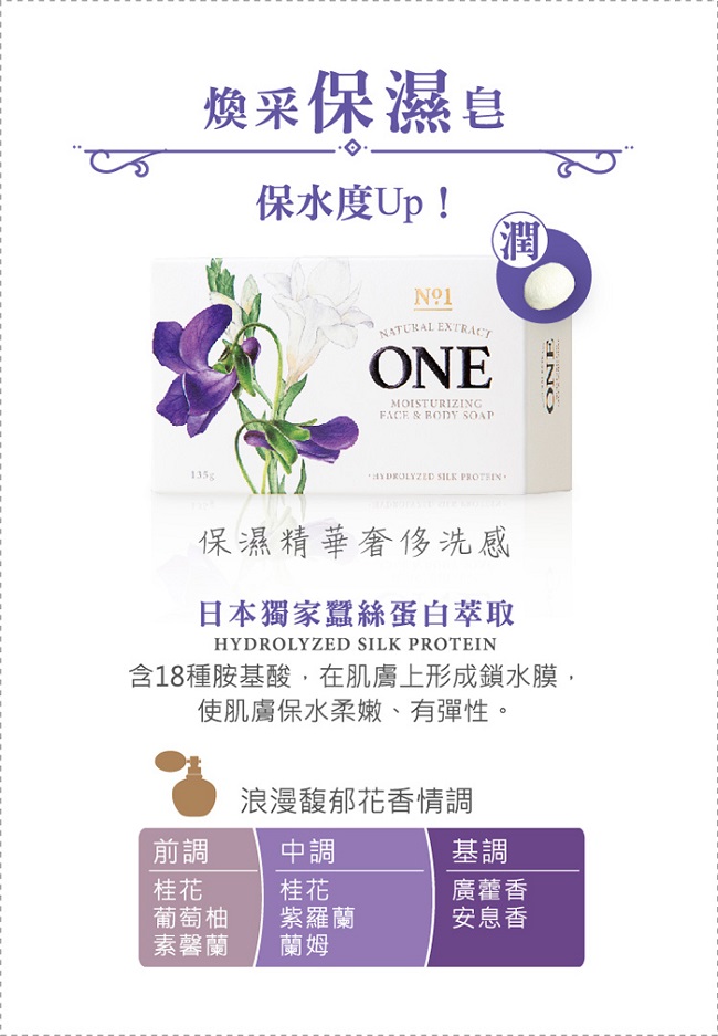 ONE 煥采美肌皂禮盒(3入皂+贈品皂盤X1)