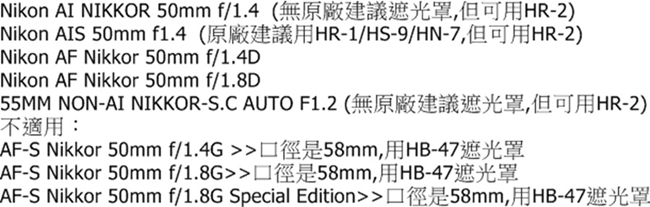 JJC副廠Nikon遮光罩HR-2