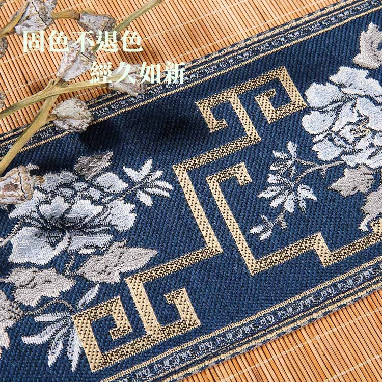 原藝坊】 雅緻棉麻刺繡吸水竹簾茶巾茶席(約30*120公分)三款任選| 茶具