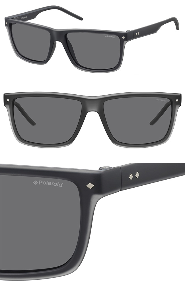 Polaroid PLD 2039/S -俐落方框太陽眼墨鏡 黑色