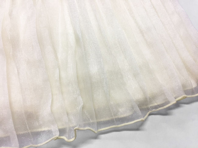 Annys星光高級訂製緞帶金蔥壓紋緞紗禮服*6209米白
