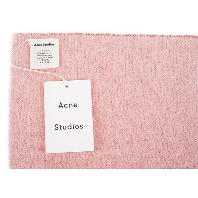 Acne Studios 大款羊毛混紡圍巾/披肩 (煙燻玫瑰粉/220*50cm)