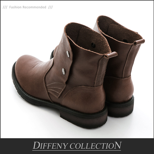 DN 簡約百搭 率性手工2WAY牛皮短靴-咖