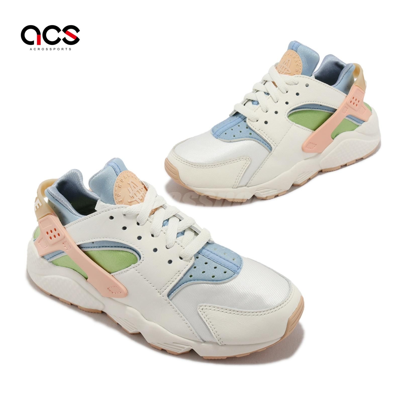 Nike 武士鞋Wmns Air Huarache SE 女鞋白橘藍Sun Club 休閒鞋DQ0117